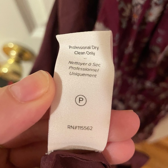 Cinq á sept purple floral silk dress - Picture 7 of 7